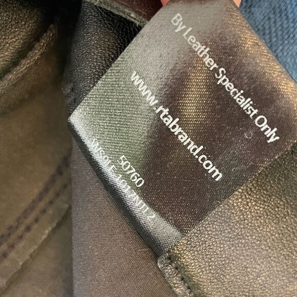 EUC RtA 100% Lamb Leather Pants Cropped Button Sz. 25 - Picture 7 of 7